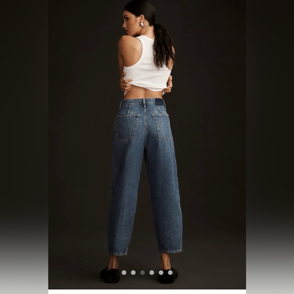 Anthropologie etica Iris Relaxed Taper Jeans Fistral Classic Wash Slouchy - Picture 4 of 16